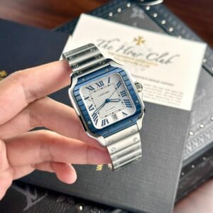 cartier santos 40mm edelstahl twotone blau (kopie)